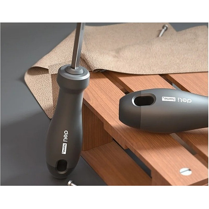 Отвертка Deli HS EHT1055, PH2х180 мм, Soft Touch, черный - 7