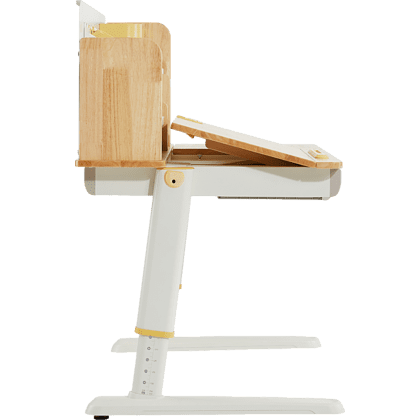 Стол Ergosmart регулируемый Galleon, 1200х700х(520-760) мм, гевея беленая, с книжной полкой - 20