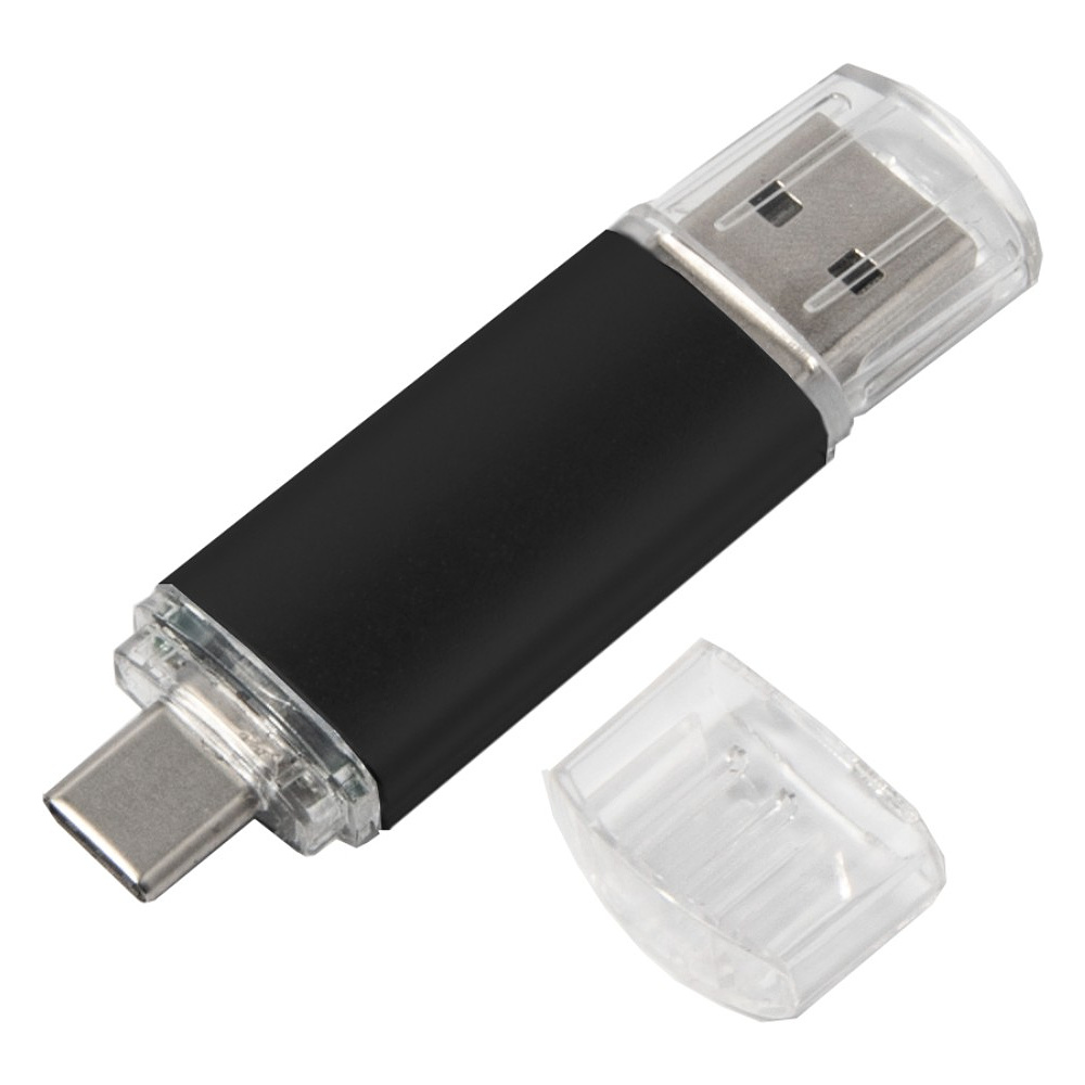 Карта памяти USB Flash 2.0 "Assorti", 8 Gb, OTG/Type-C, черный - 3