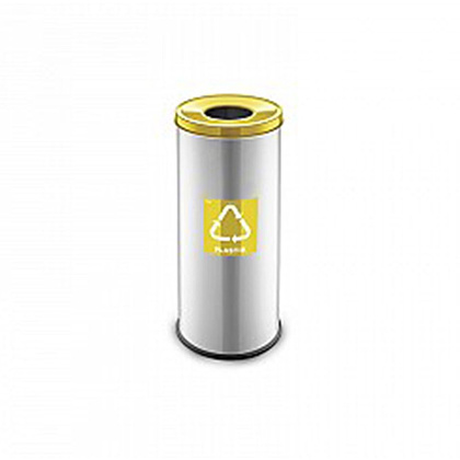 Урна "Alda Eco Prestige" для сбора раздельного мусора, 45 л, 690 мм, желтый 