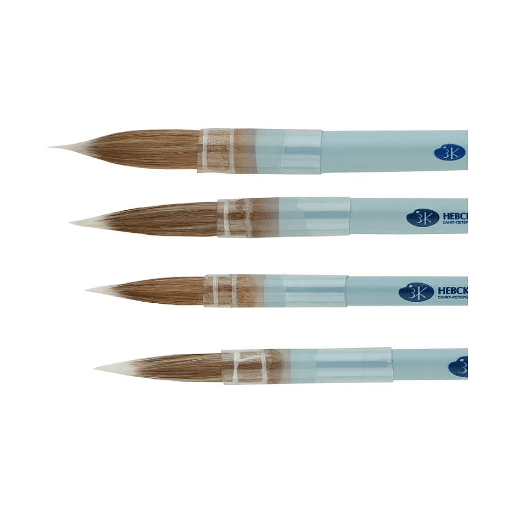 Кисть "Белые ночи", круглая, на короткой ручке, №4 - 6