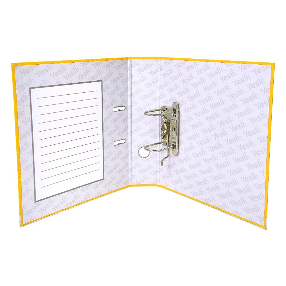 Папка-регистратор "Yesli:", А4, 75 мм, ПВХ Эко, желтый - 7