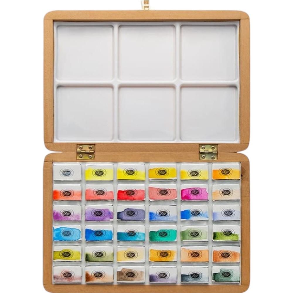 Набор акварельных красок "Aquarius. Krzystof Ludwin master set", 36 цветов, кюветы