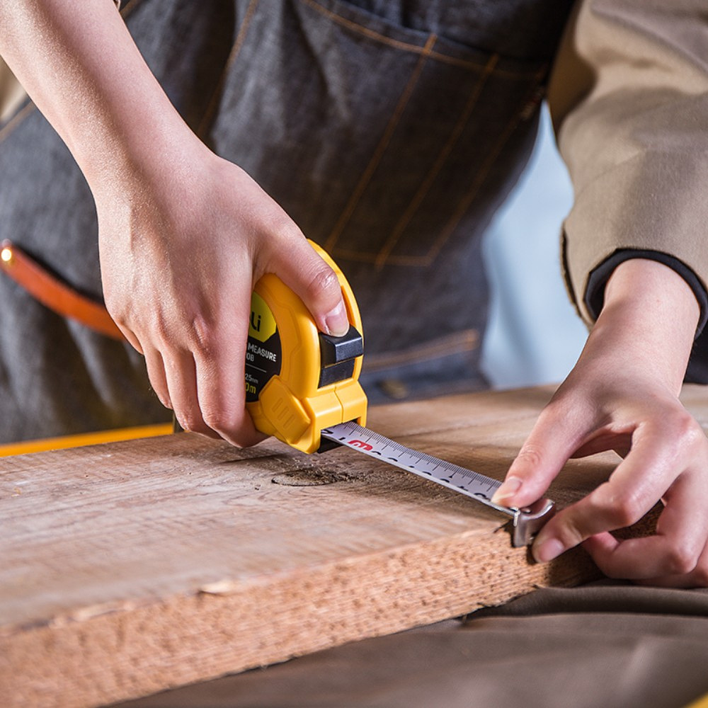 Рулетка Deli YS EDL9010B, 10 м х 25 мм, желтый - 6