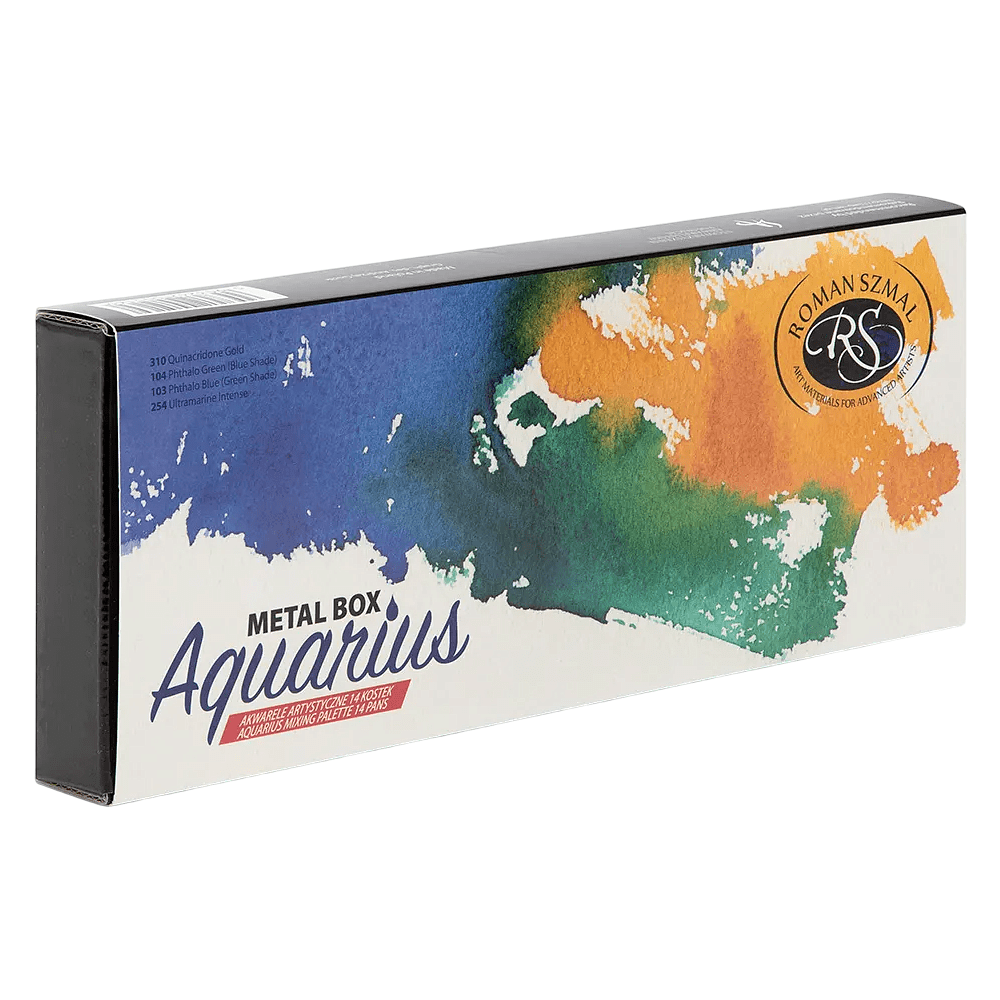 Краски акварельные "Aquarius. Mixing Palette", 14 цветов, кюветы - 3