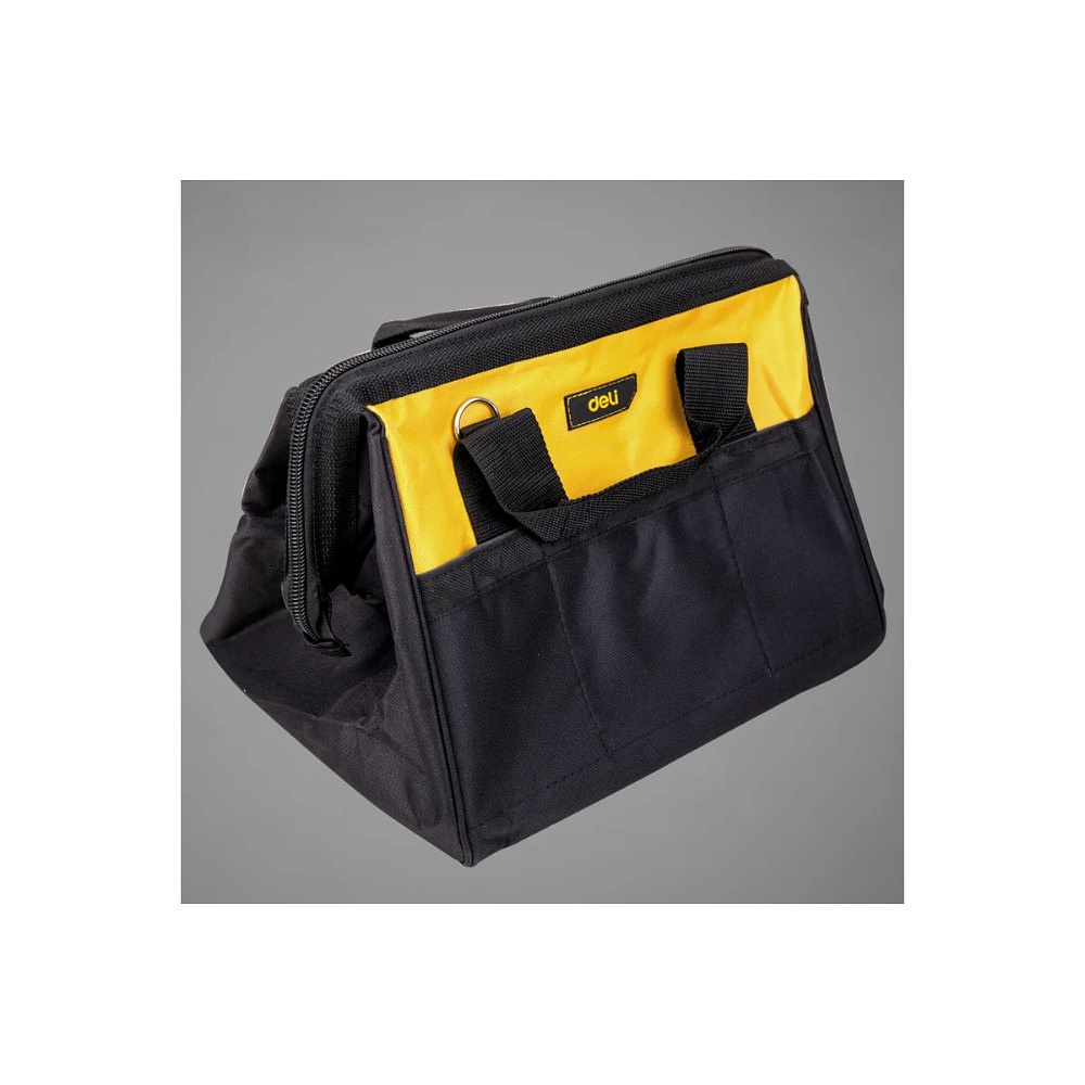 Сумка для инструментов Deli YS EDL-P2, 340х260х300 мм, ткань Oxford, черный, желтый - 2