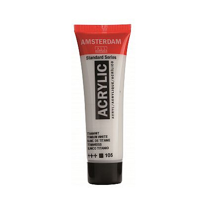Краски акриловые "Amsterdam", 105 белила титановые, 20 мл, туба