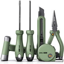 Набор ручного инструмента Deli HS EHT0006L, 6 предметов, Soft Touch, зеленый