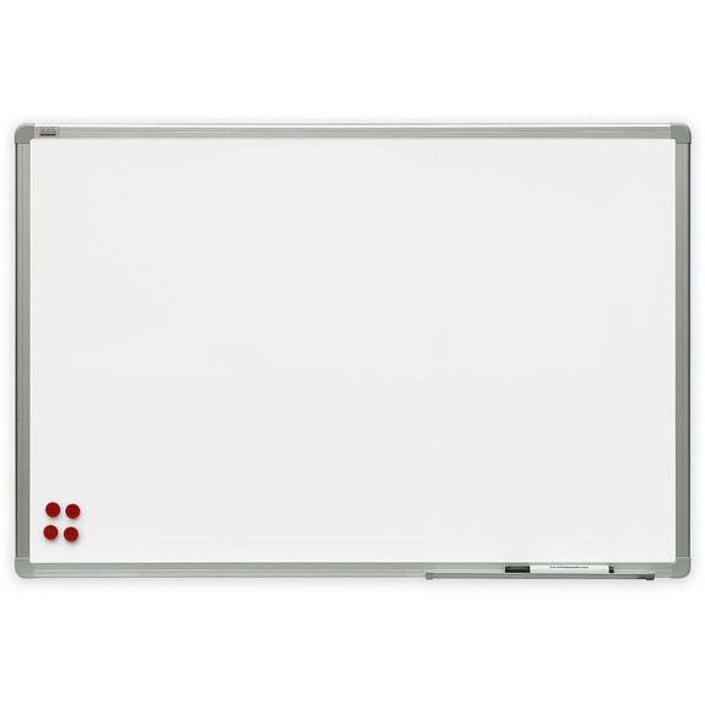 Магнитная доска с полимерным покрытием 2×3 "Alu23", 120x240 см, белый, -30%