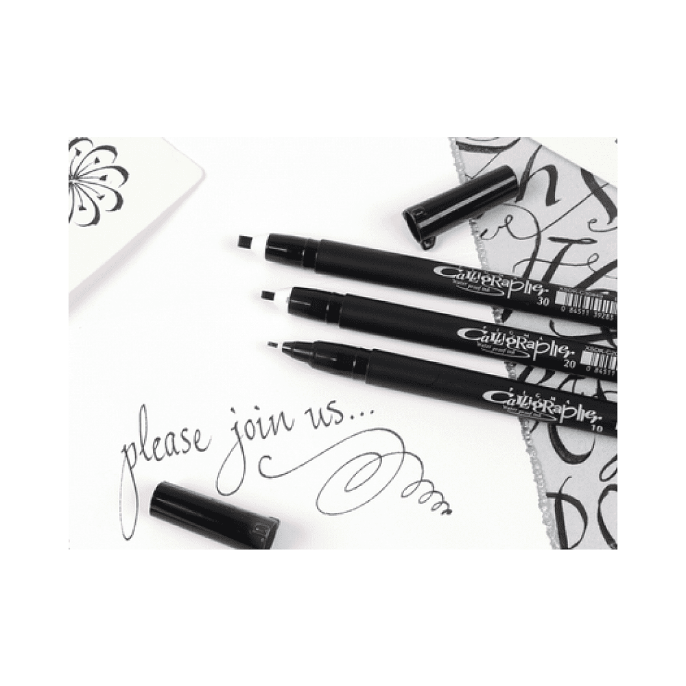 Набор ручек для каллиграфии "Sakura Pigma Calligrapher", 3 шт., черный - 3