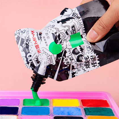 Краски акриловые "Himi Miya", 005 бледно-зеленый, 100 мл, дой-пак - 2