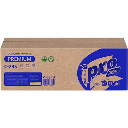 Салфетки бумажные PROtissue 10,5х21 см, 2 слоя, V - сложение, белый, 200 листов - 3