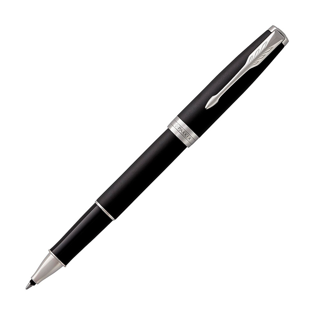 Ручка-роллер Parker "Sonnet Core T529 - Matte Black CT", 0.5 мм, черный, стерж. черный