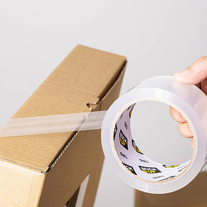 Клейкая лента упаковочная "Deli", 48х36,6 мм/м, 45 мкм, прозрачная - 5