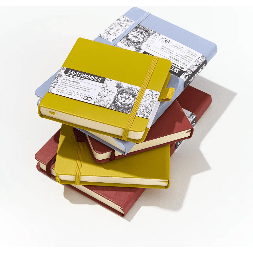 Скетчбук "Sketchmarker", 13х21 см, 140 г/м2, 80 листов, пыльный голубой - 10