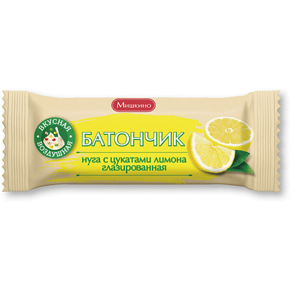 Батончик "Деликатесса", 50 гр, нуга с цукатами лимона глазированная