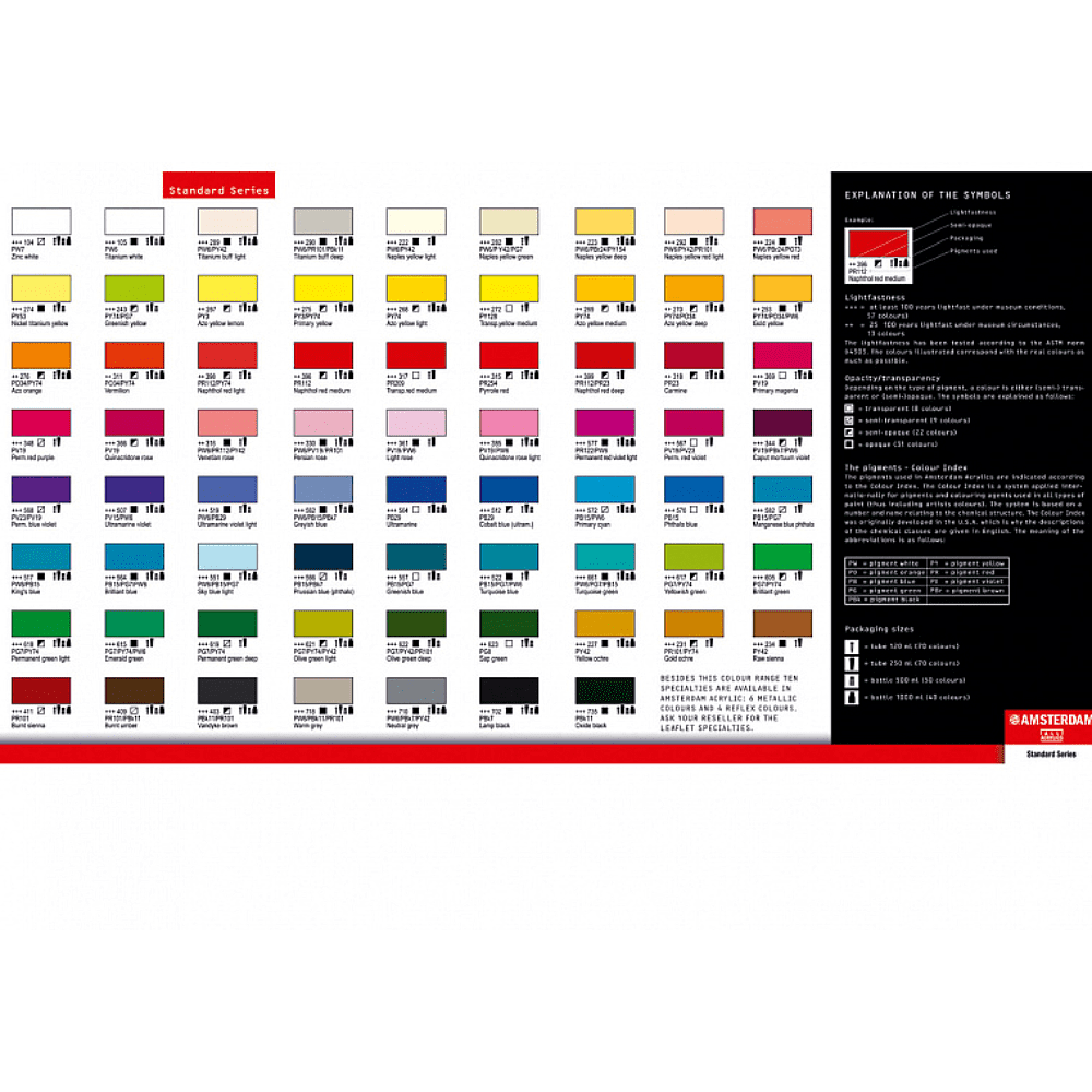 Краска акриловая "Amsterdam", 257 флуоресцентный оранжевый, 120 мл, туба - 4