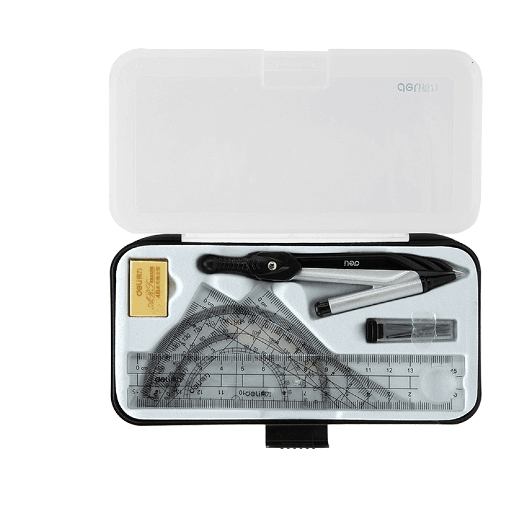 Набор для черчения "Deli 72150", серебристый