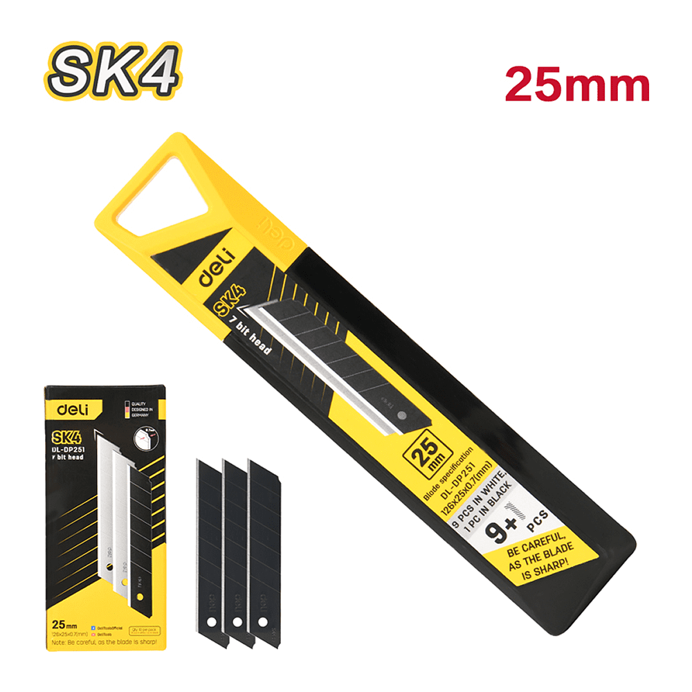 Лезвие для строительного ножа Deli EDL-DP251, 25 мм, 10 шт. - 2