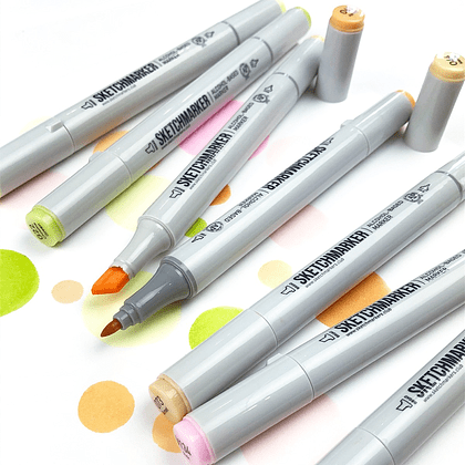 Маркер перманентный двусторонний "Sketchmarker", BR83 смуглый - 3