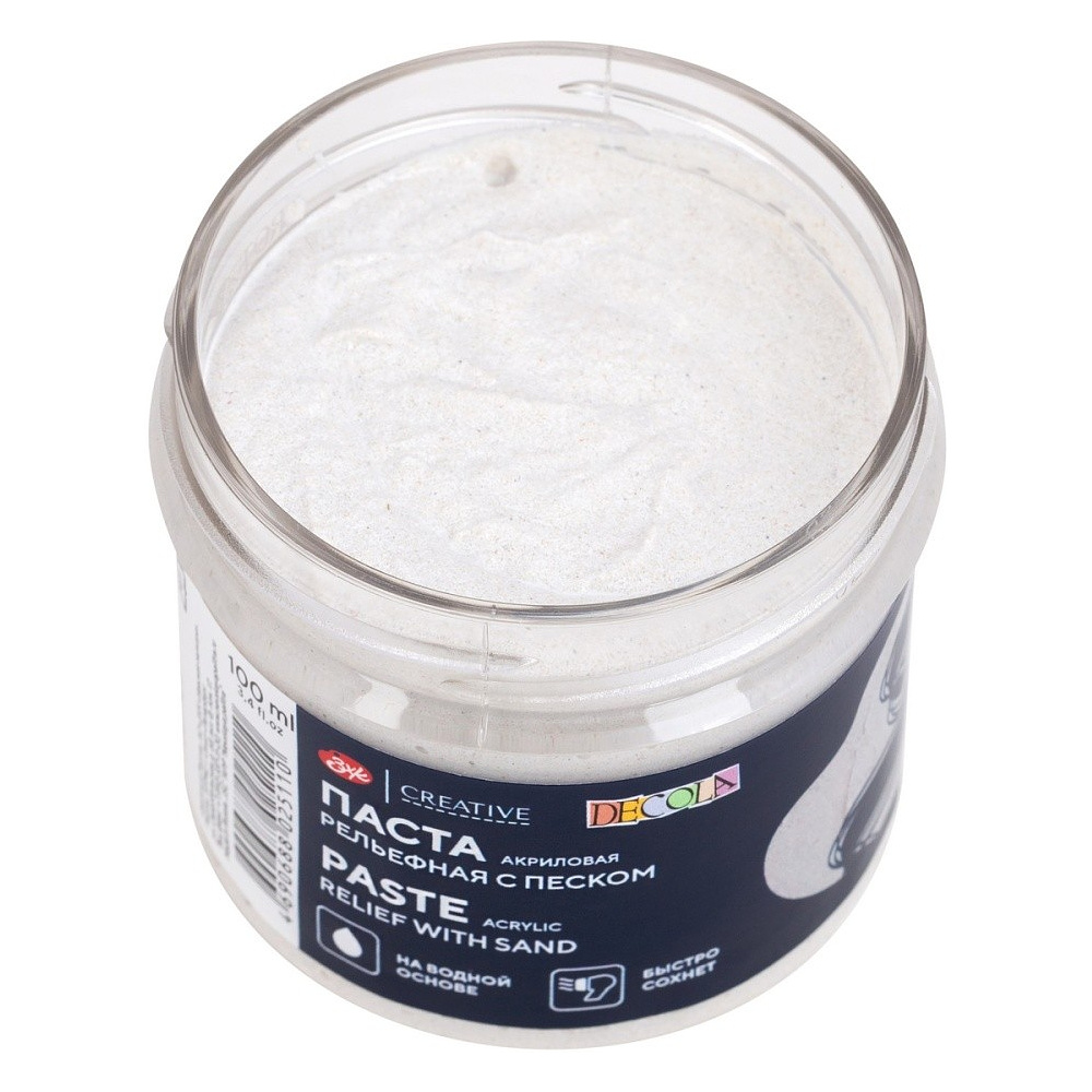 Паста акриловая рельефная "Декола" с песком, 100 мл. - 4