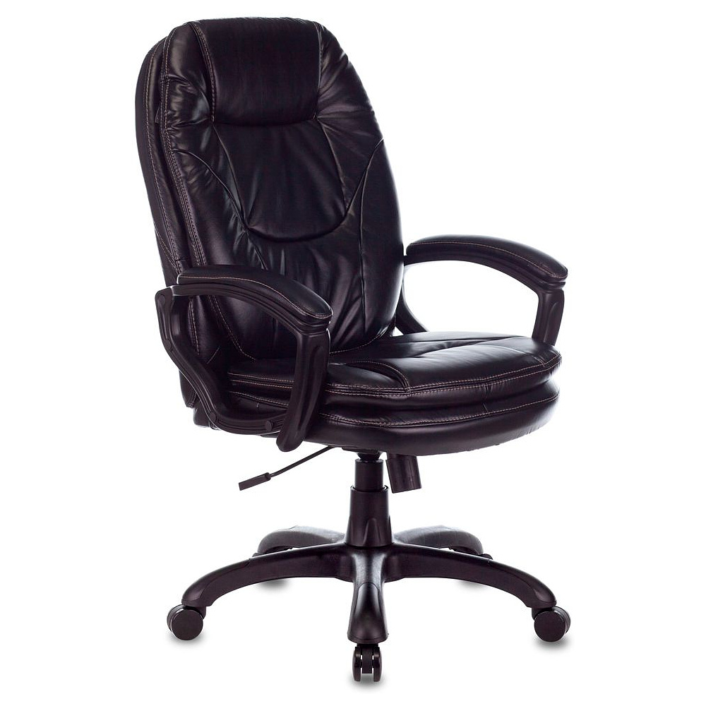 Кресло для руководителя "Бюрократ CH-868AXSN", кожзам, пластик, черный