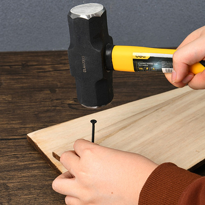 Кувалда Deli YS EDL447004, 1,8 кг, фибергласовая рукоятка, восьмигранный боек - 4