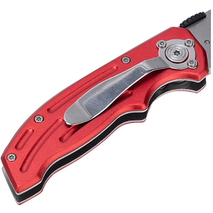 Нож строительный складной Deli RS EDL040, трапеция, 19T, красный - 5