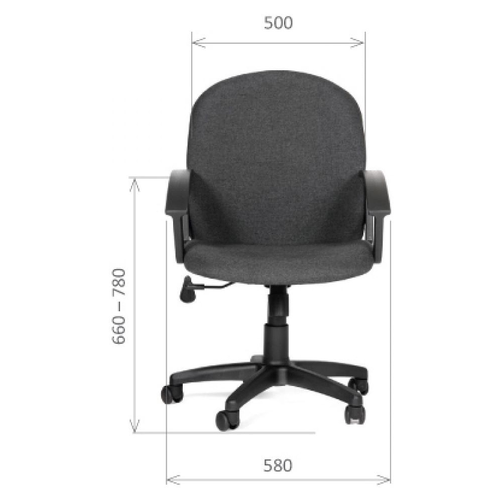 Кресло для персонала "Chairman 681", ткань, пластик, серый - 3