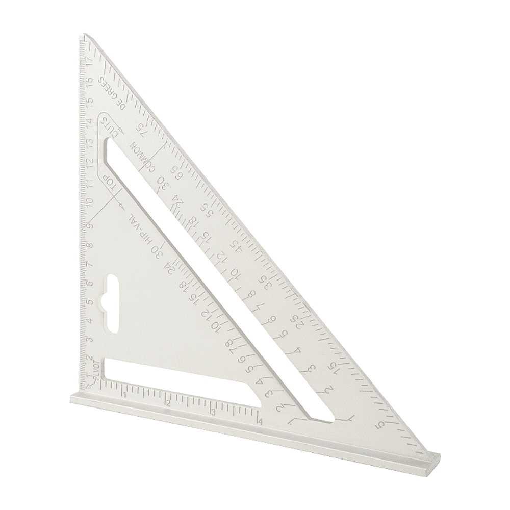 Угольник "Deli", 180 мм., металлический, серебристый