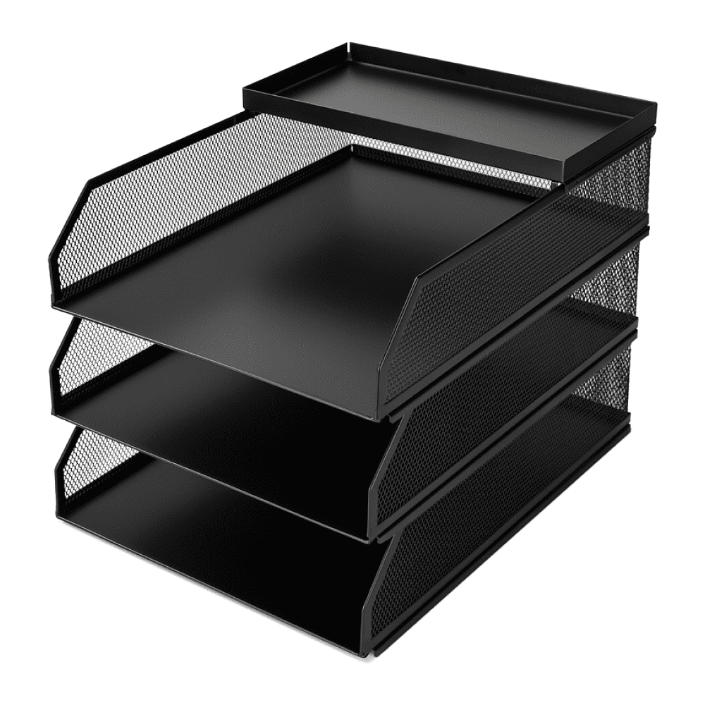 Модуль горизонтальный "Deli PB260" на 4 лотка, черная сетка