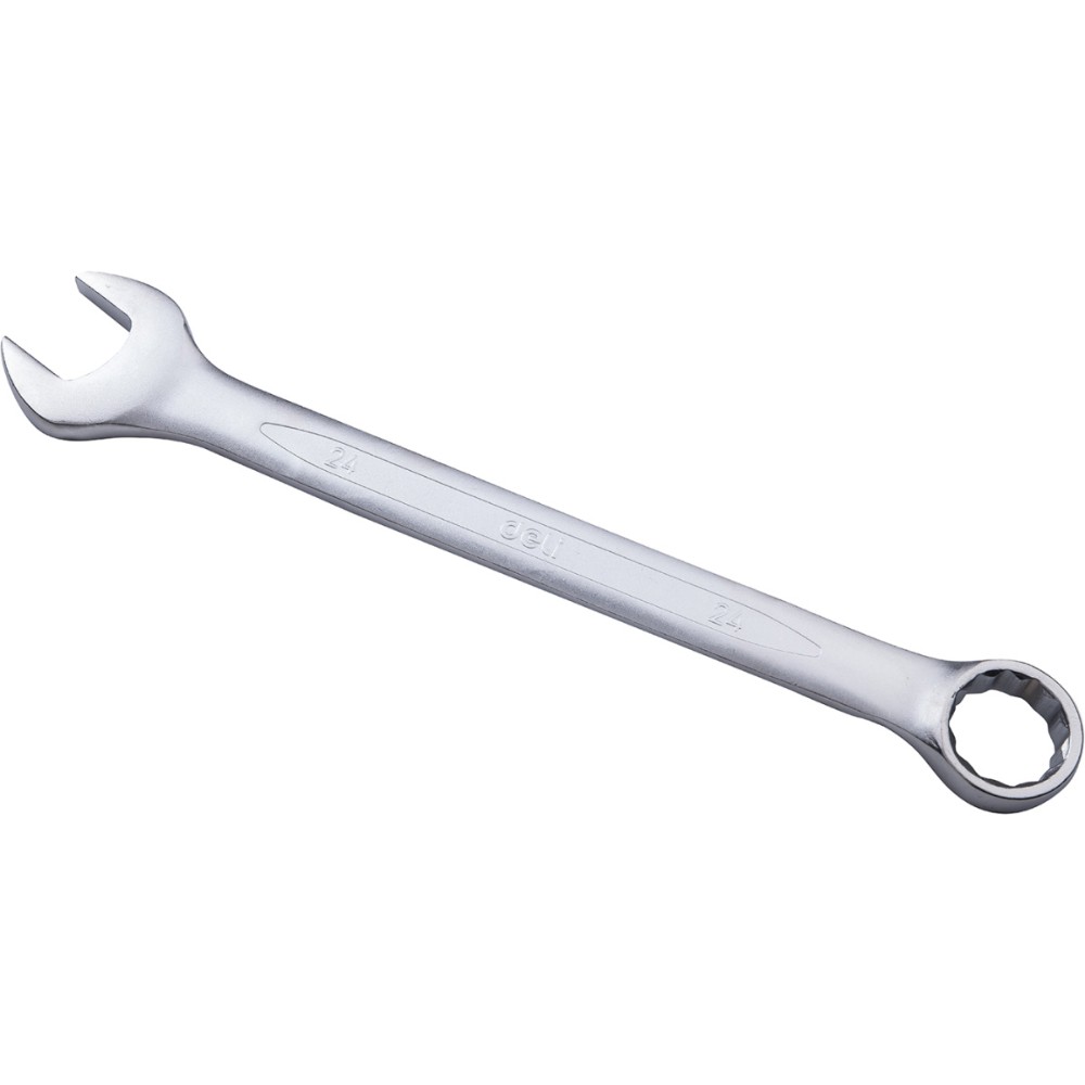 Ключ комбинированный "Deli" набор 12 шт., 6-24 мм, чехол, серебристый