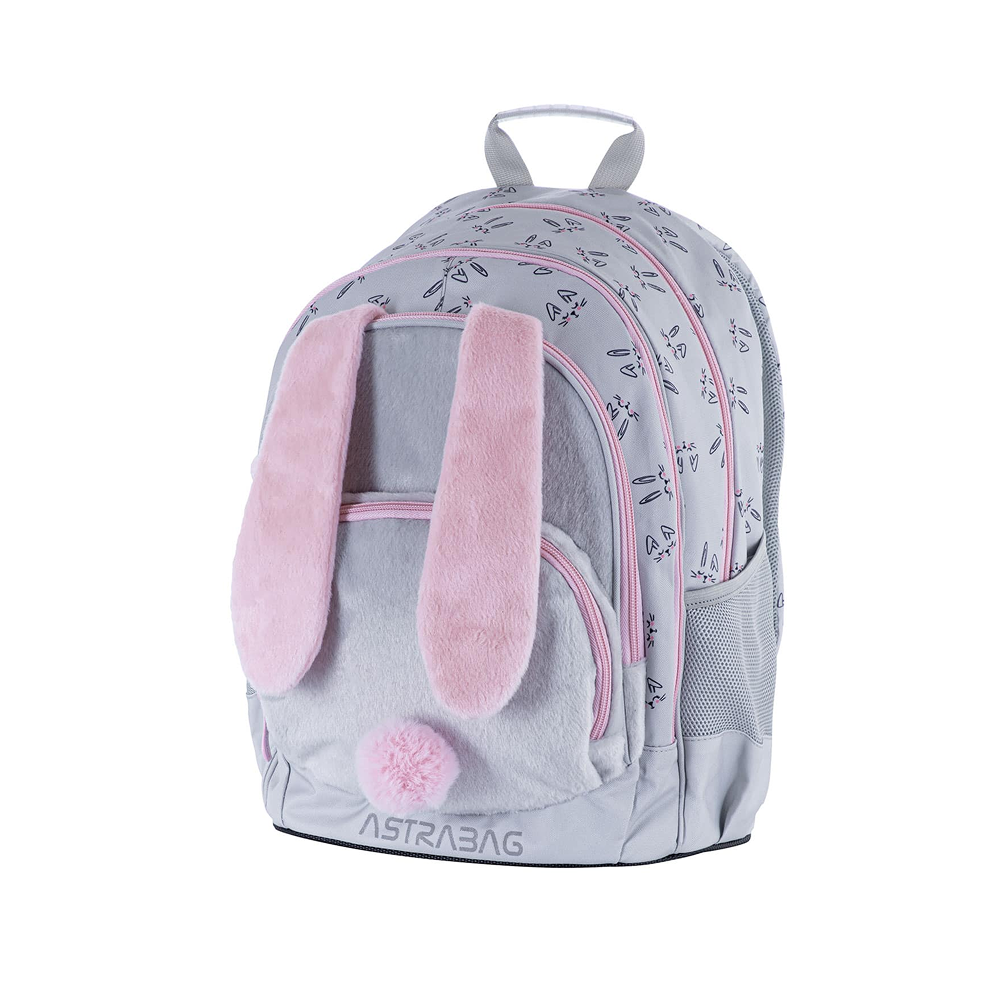 Рюкзак школьный "Honeybunny", серый, розовый
