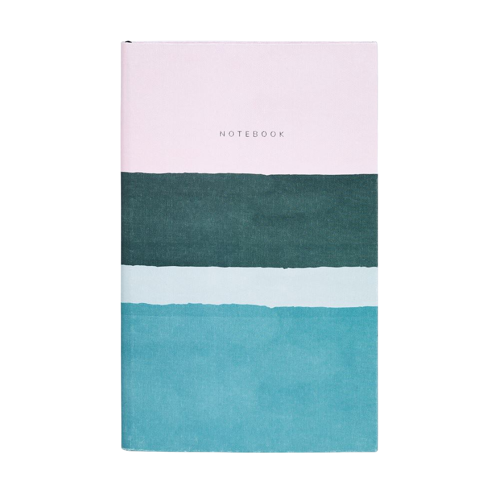 Блокнот "Stripes dusty pink", А5, 96 листов, линейка, розовый, голубой, срез разноцветный - 2