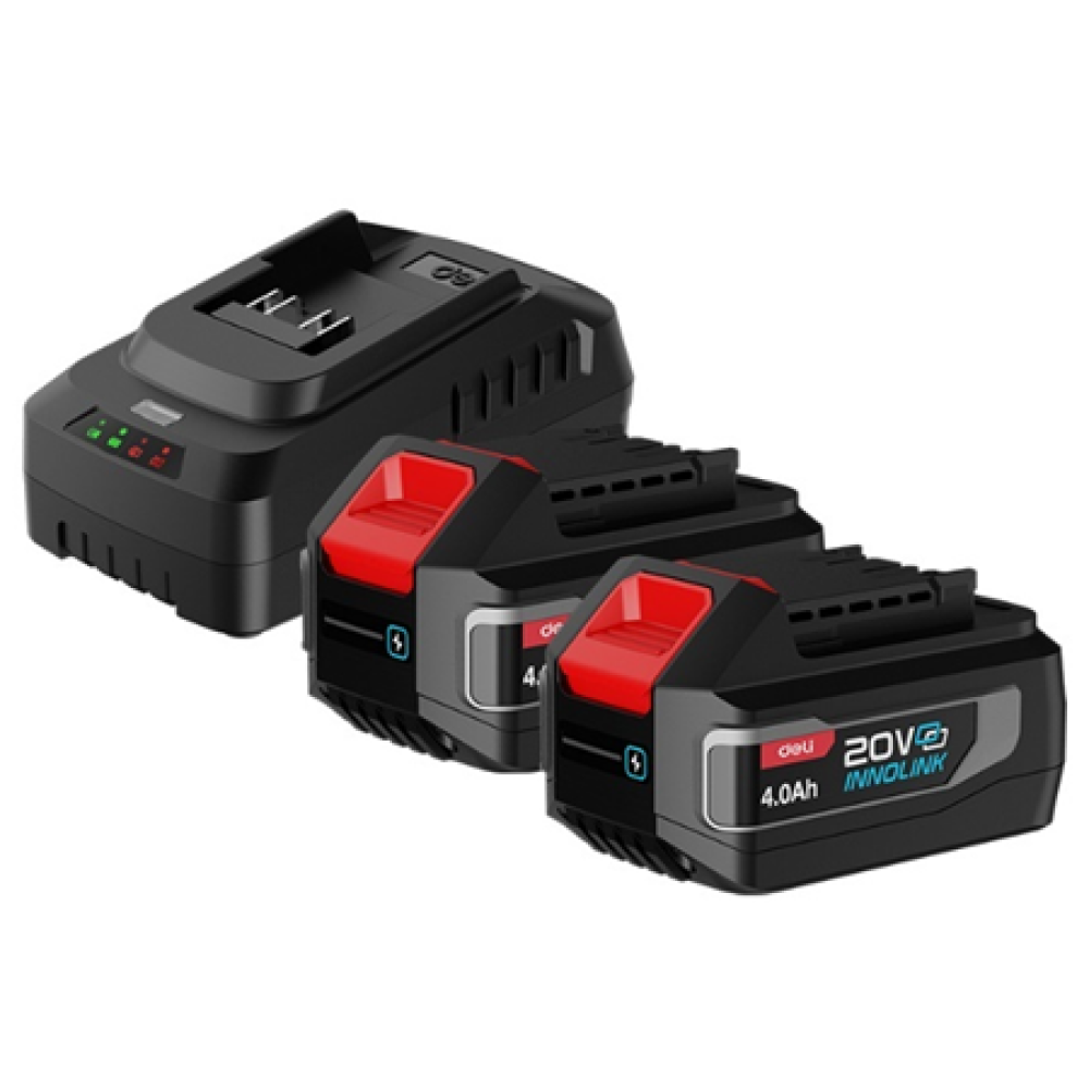 Комплект аккумуляторных батарей и зарядного устройства Deli RS EDE-CM20A4E