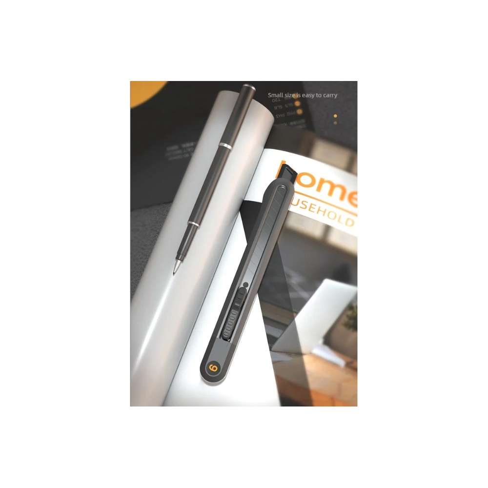 Нож для бумаги "Deli Home", 9 мм, чёрный - 5