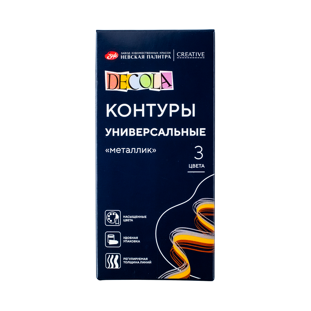 Контур акриловый универсальный "Декола металлик"