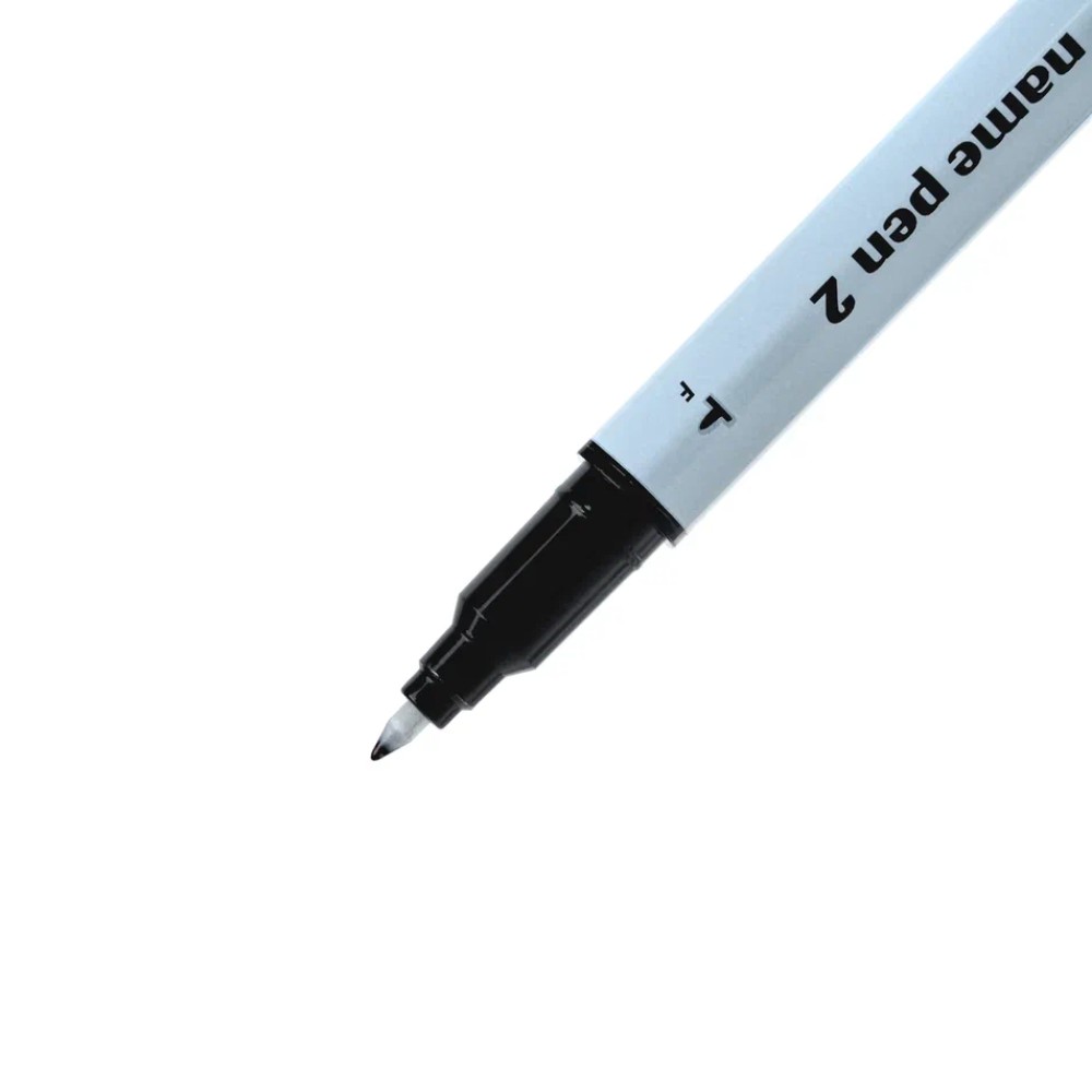 Маркер перманентный "Twin Name Pen", двусторонний, черный - 5