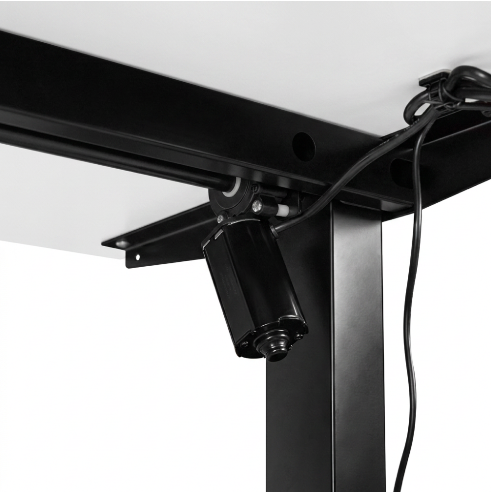 Стол с электроприводом двухмоторный Fit Focus Space Dual (720-1200 мм), черный/Белый альпийский (регулируемый по высоте каркас арт. 9220296 и столешница арт. 9197776)  - 8