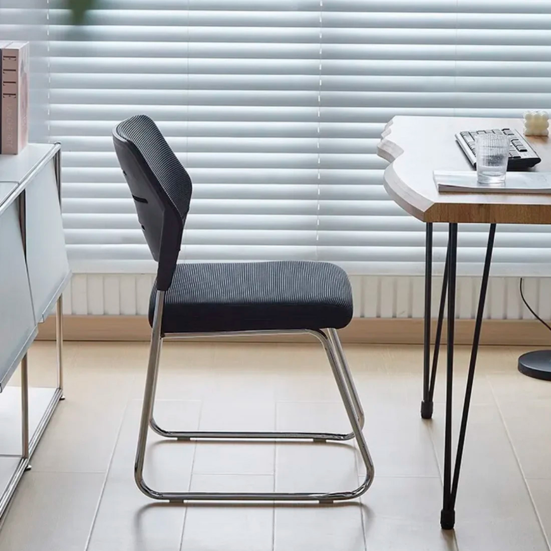 Кресло для посетителей SitUp SKY Chrome сетка, серый - 2