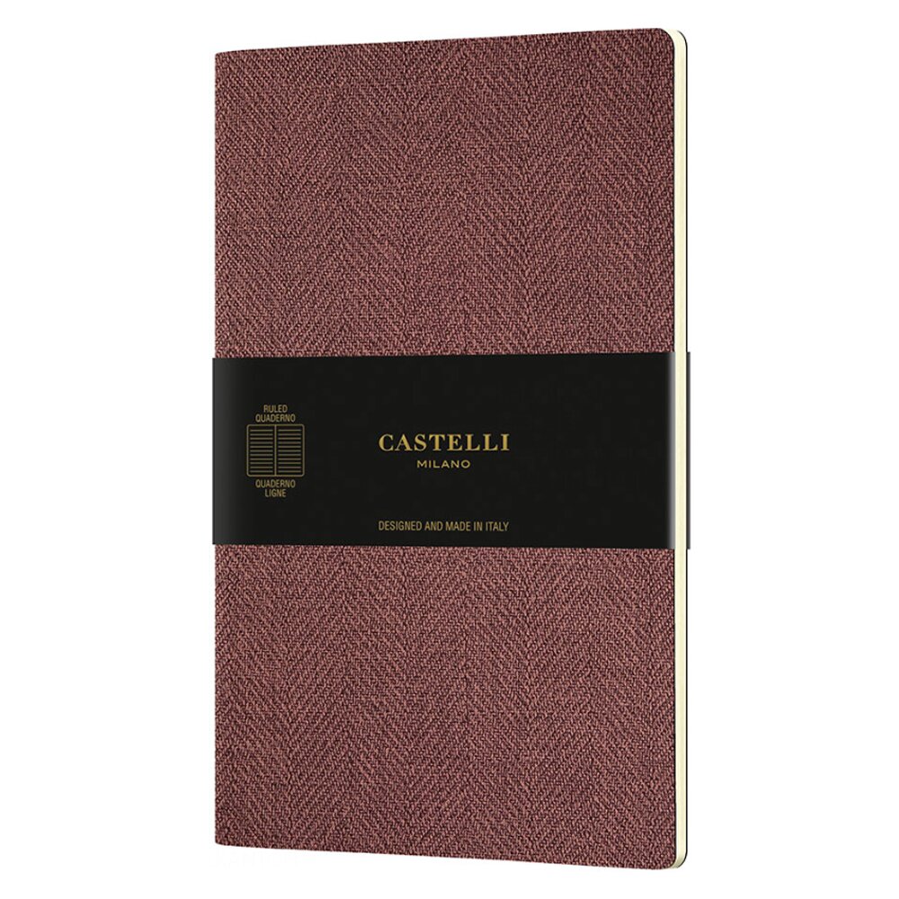 Блокнот Castelli Milano "Harris Maple Red", A5, 32 листа, линейка, коричневый