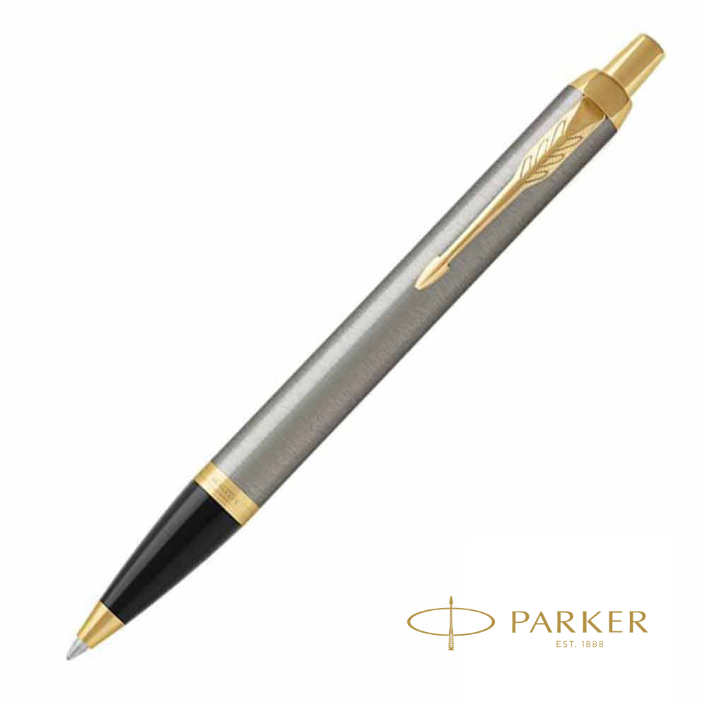 Ручка шариковая автоматическая "Parker IM Brushed Metal GT"
