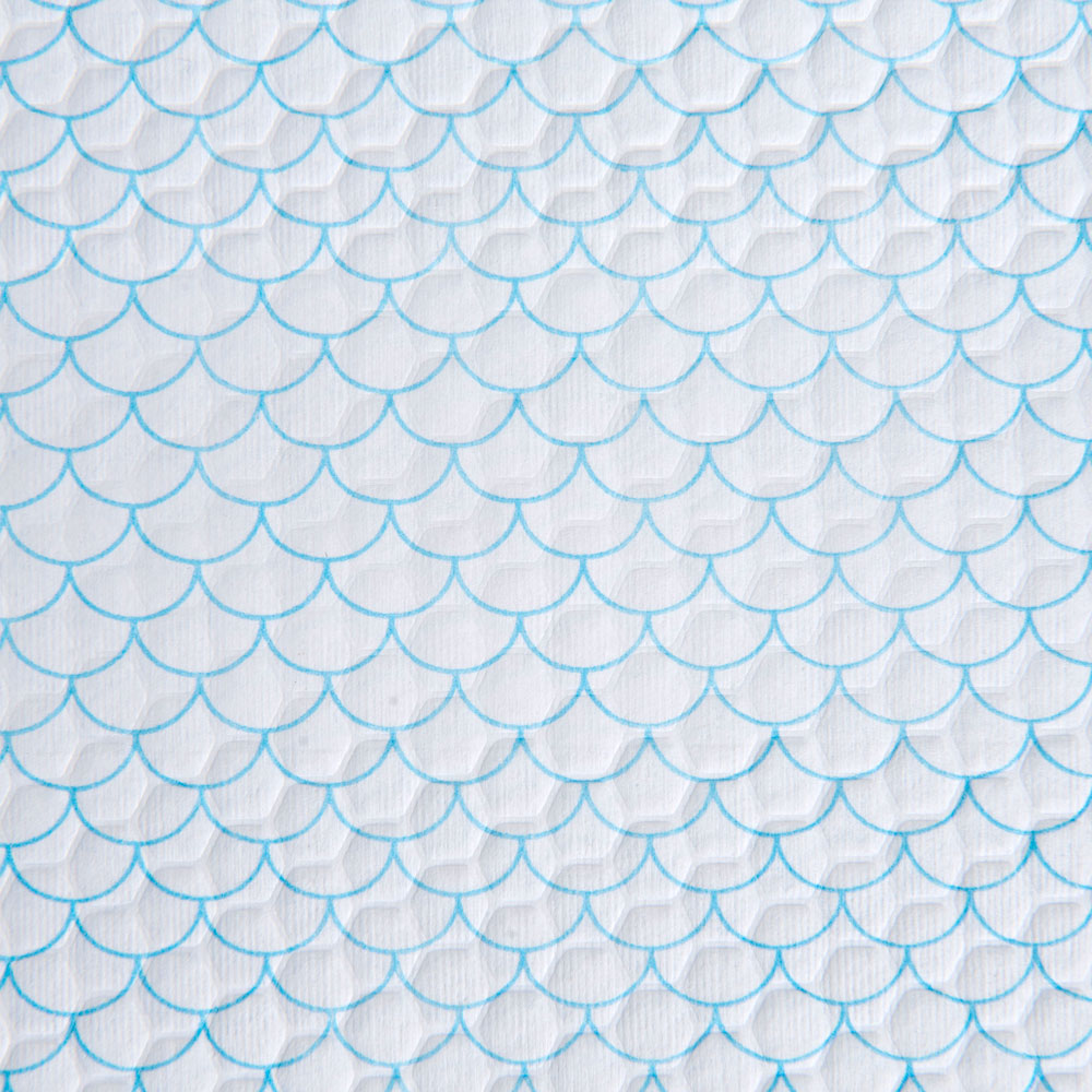 Салфетка из целлюлозы "Celina clean fish print", 24.5x42 см, 150 шт/упак, голубой - 3