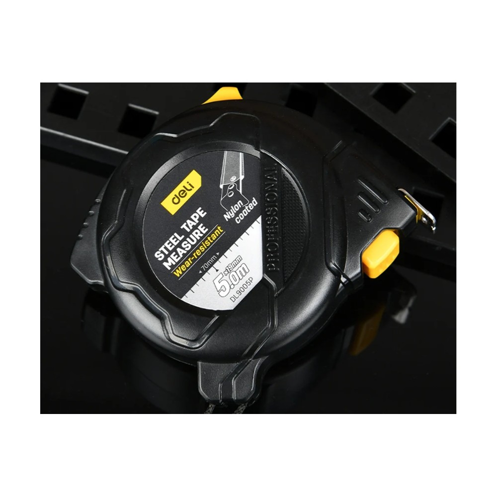 Рулетка Deli YS EDL9005P, 5 м х 19 мм, желтый, черный - 6
