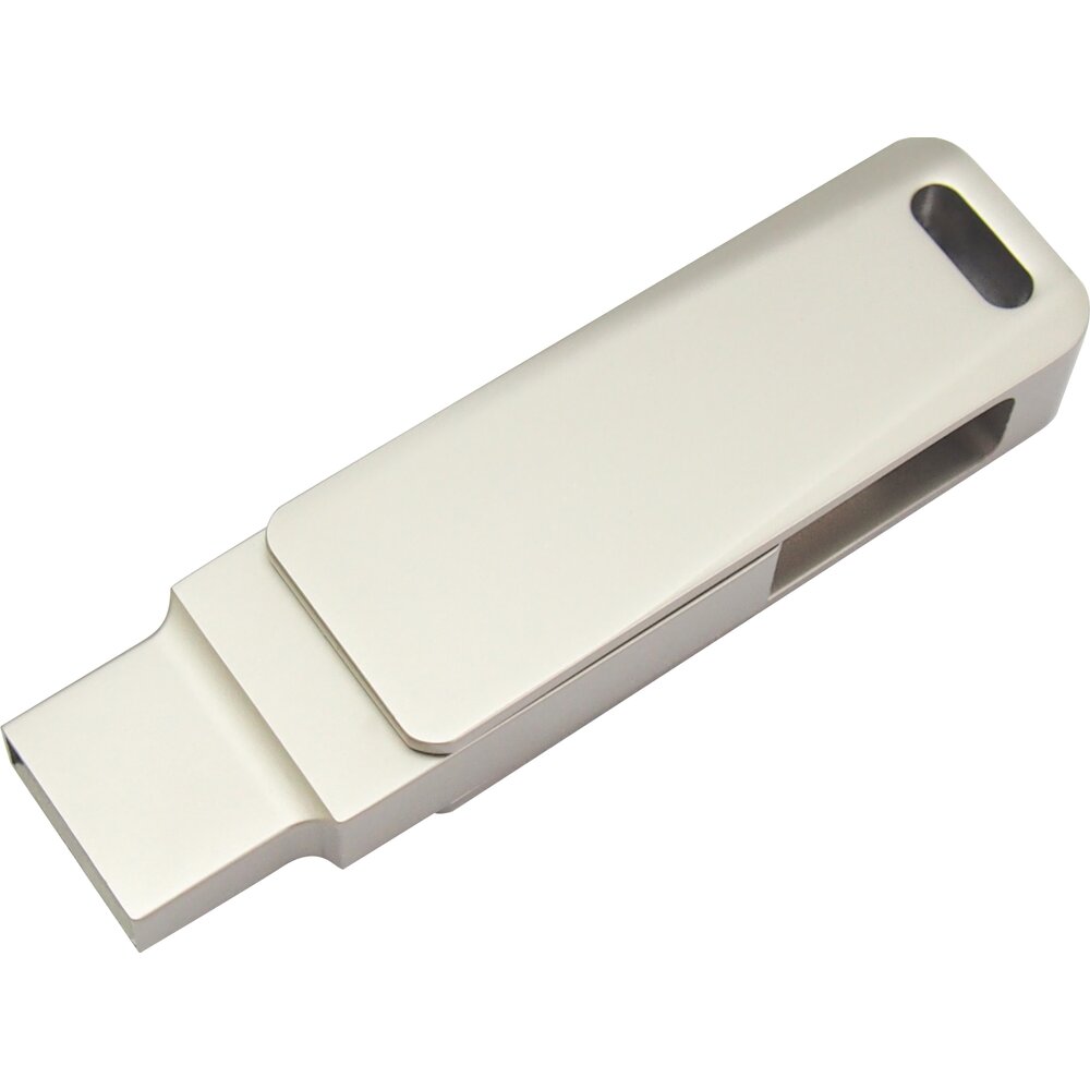 USB Flash накопитель 3.0 128 Gb СК-046, TypeC Dual, металл, серебристый - 3