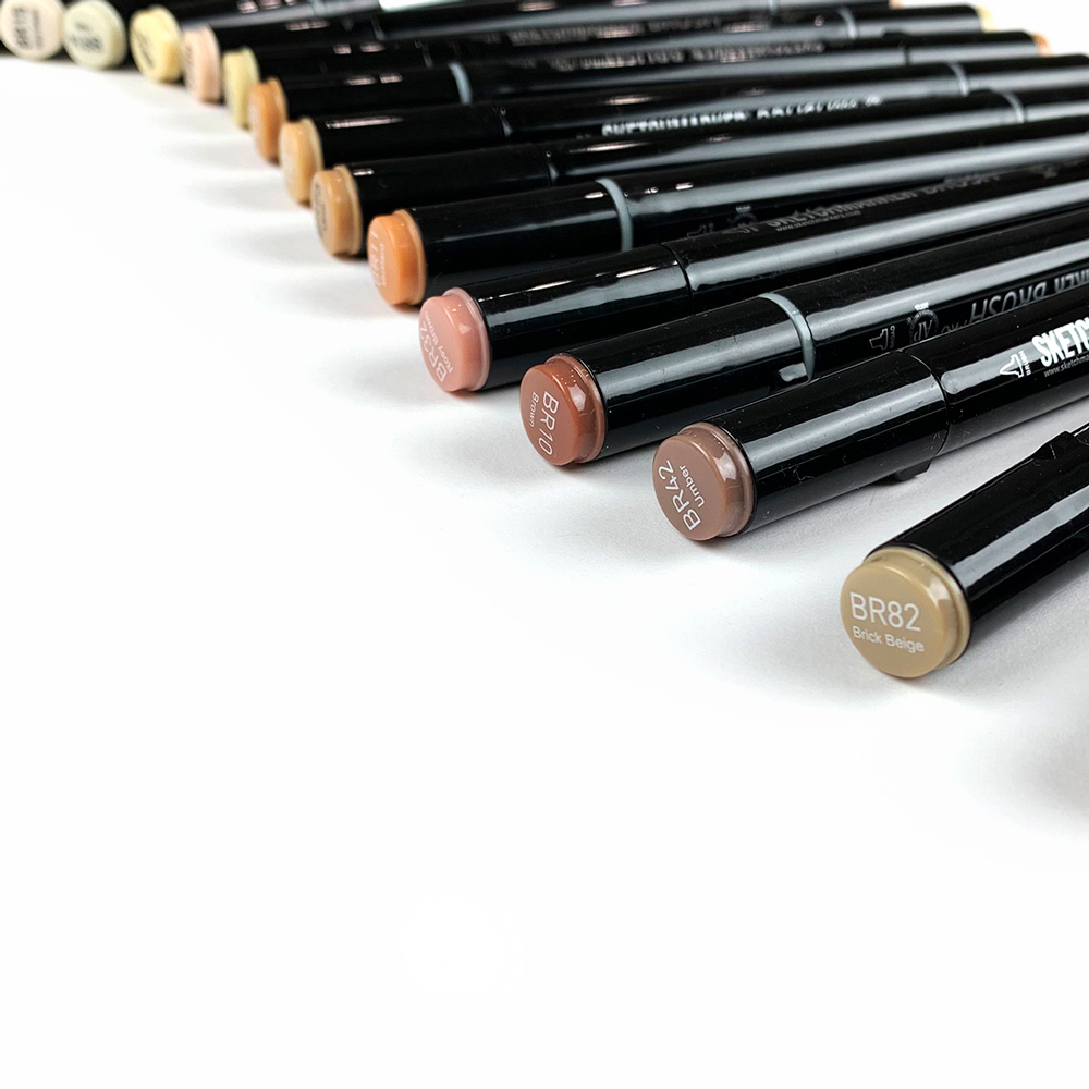 Маркер перманентный двусторонний "Sketchmarker Brush", G163 бледно-бирюзовый - 3