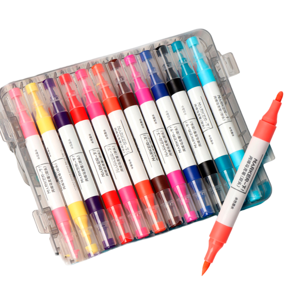 Маркеры художественные двухсторонние "Himi Miya", акриловые, набор, 36 цветов - 6