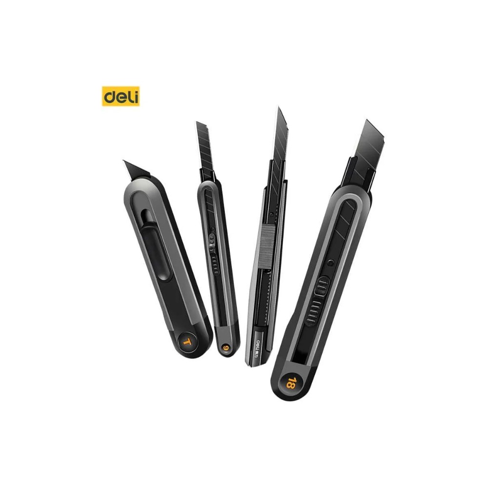 Нож для бумаги "Deli Home", 9 мм, чёрный - 3