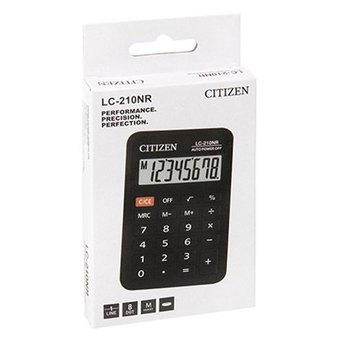 Калькулятор карманный Citizen "LC-210NR", 8-разрядный, черный - 3