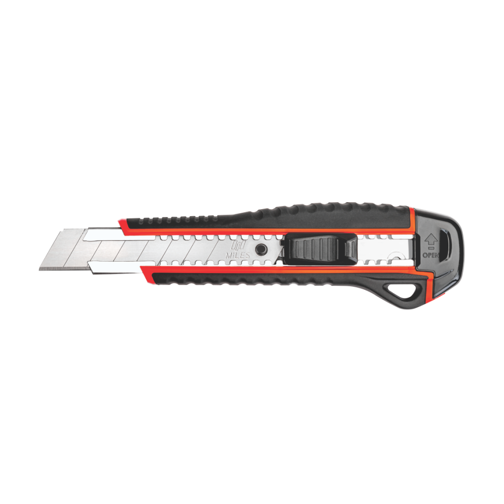 Нож строительный Miles "FA1806G/Y", 18 мм, усиленный